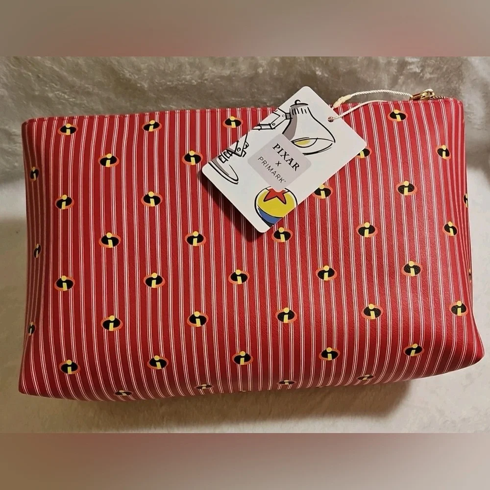 Disney Pixar The Incredibles Primark Travel Toiletry Bag Double Zipper NWT